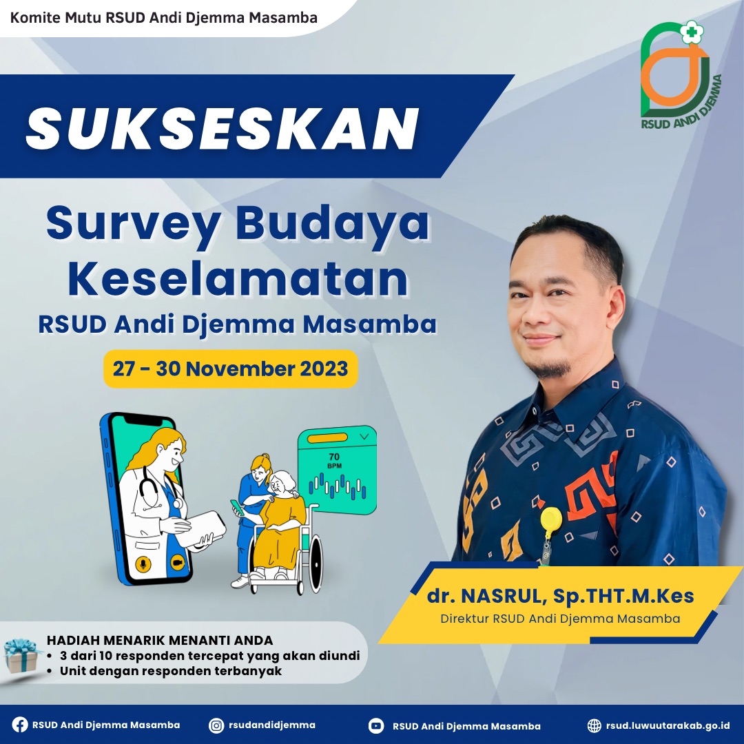 Sukseskan Survey Budaya Keselamatan Lingkup RSUD Andi Djemma Masamba